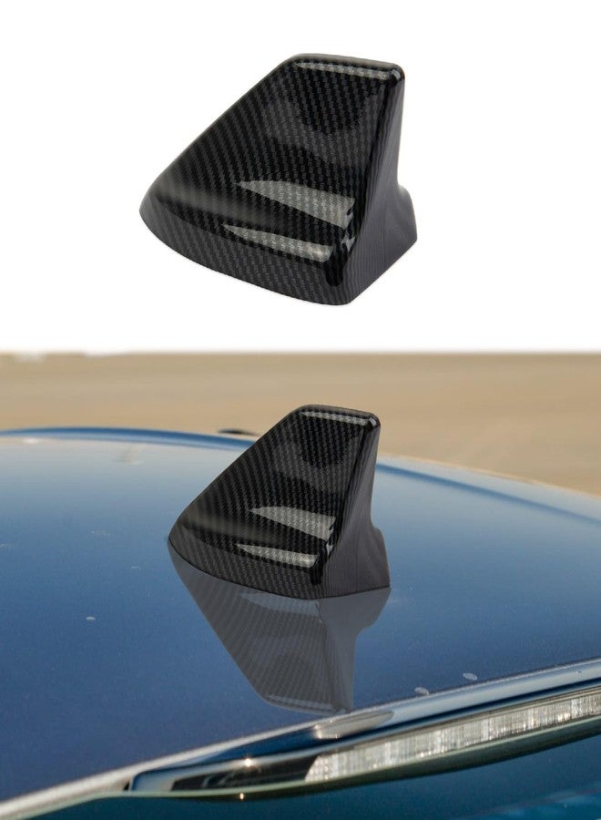 Fewshaw Carbon Fiber Style Shark Fin Shape Roof Antenna Cover Decor Trim for 2021-2025 Ford Mustang - Image 1